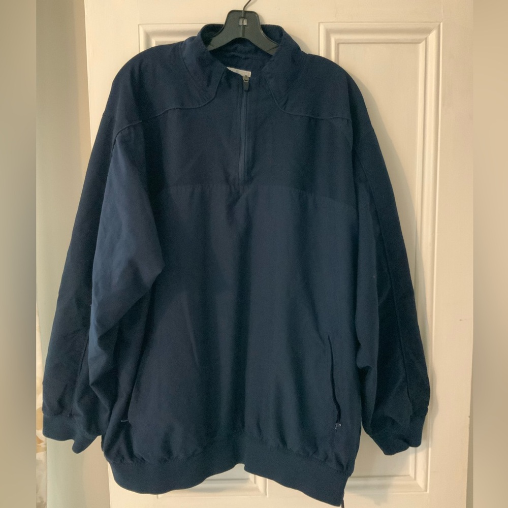 Russell Athletic Team Issue Men's XL Lined 1/4-Zip Navy Blue Jacket Pullover